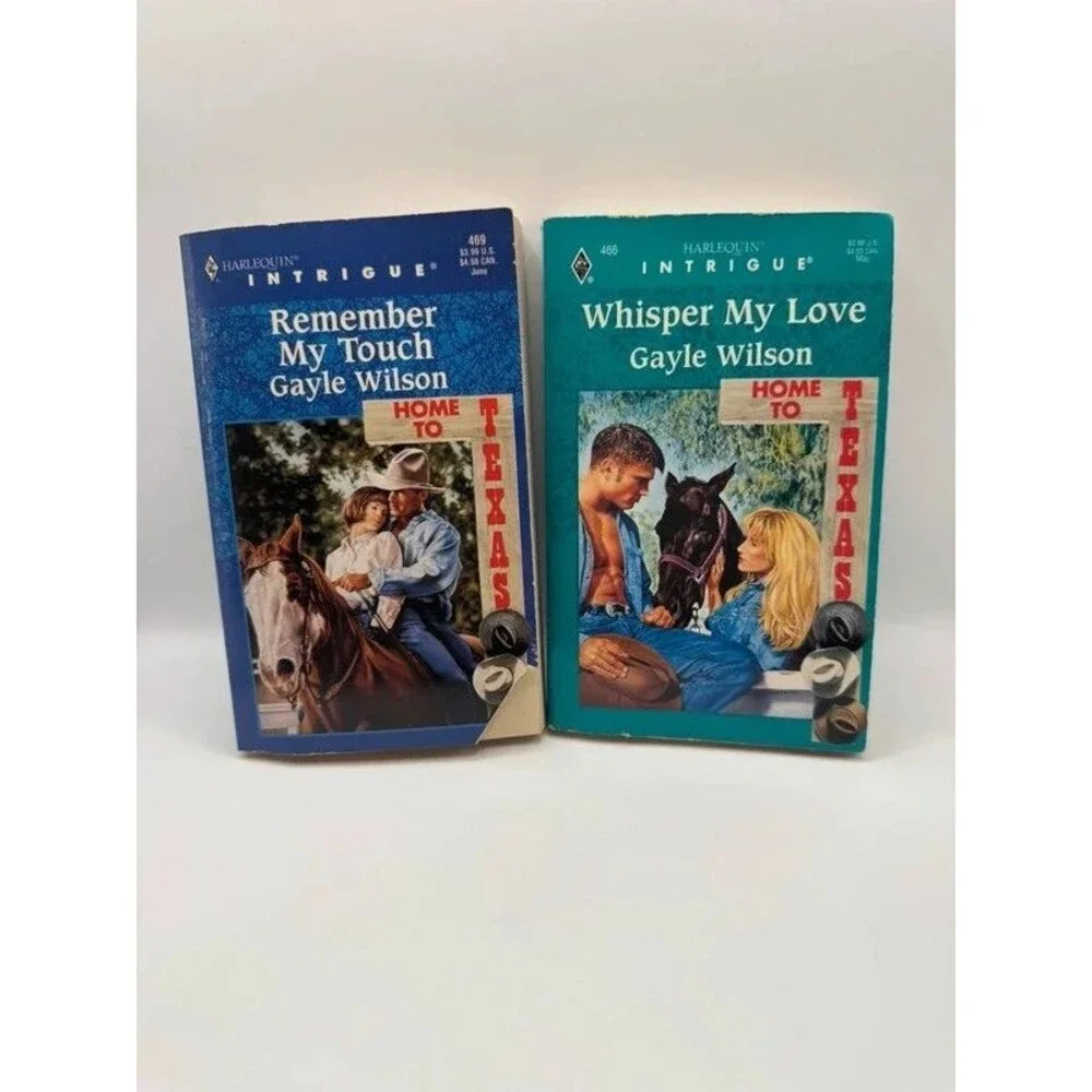 2 Book Lot Gayle Wilson Whisper My Love Remember My Touch Romance Novels
